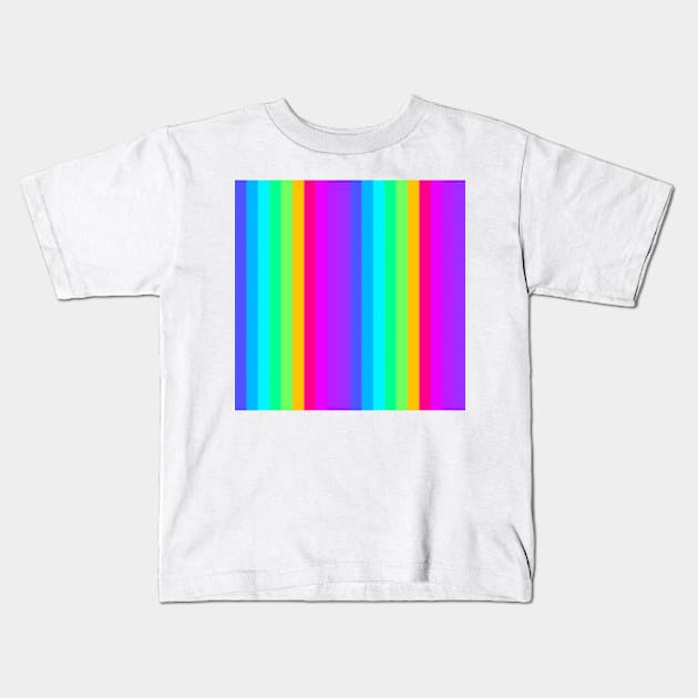 Rainbow Stripes Kids T-Shirt by Kelly Louise Art